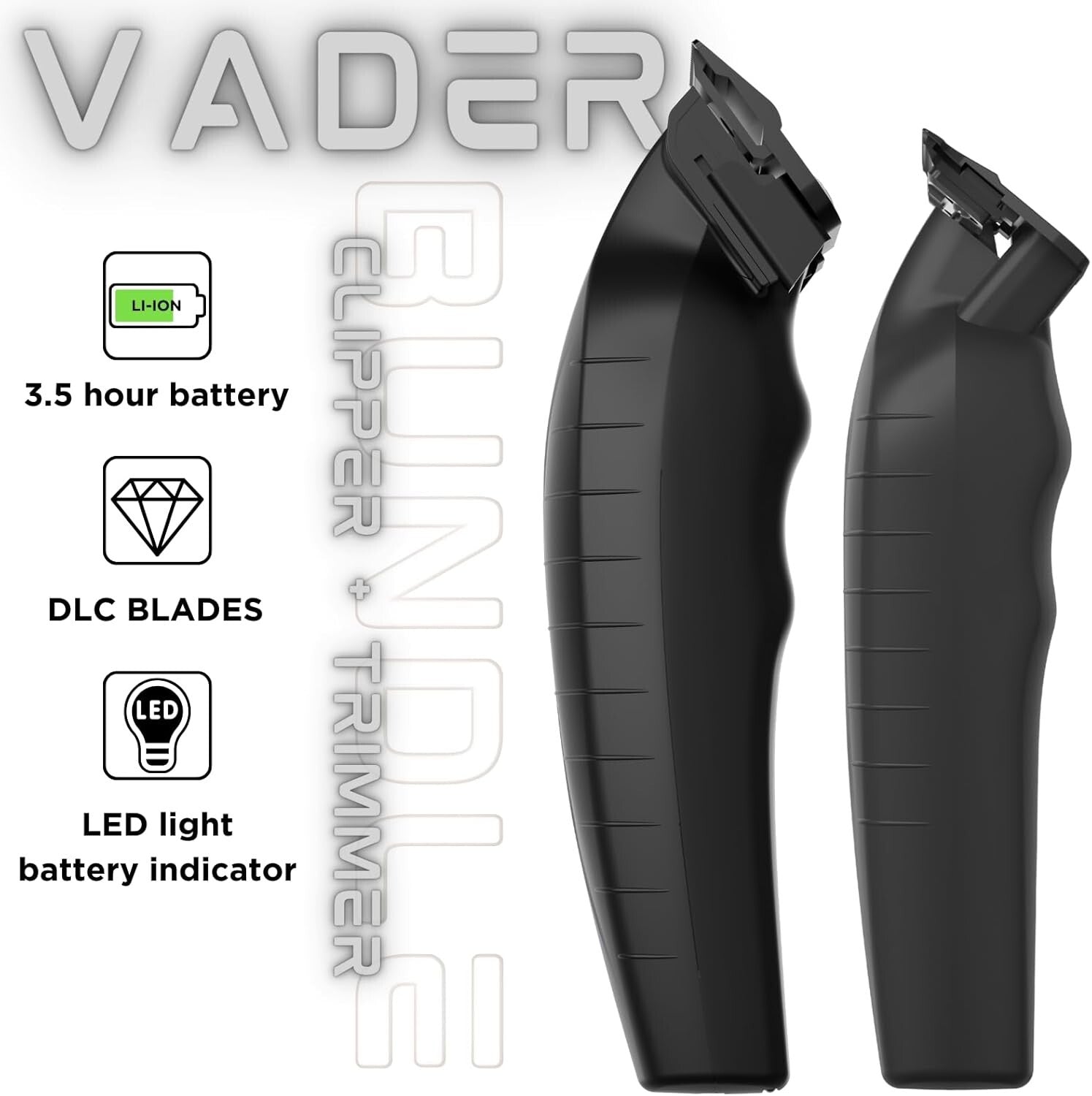 Cordless Clipping & Trimming Kit with Long-lasting DLC Blades - Black Elegance