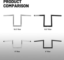 Load image into Gallery viewer, Heavy-Duty 8" Rise Z-Bars for Harley &amp; Chopper Cruisers – Easy Install Handlebar