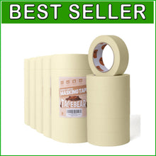 Load image into Gallery viewer, Bulk Beige White Masking Tape - 36 Rolls, Ideal for Arts and Crafts, 1.41” x ...