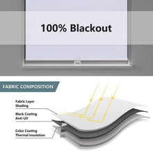 Load image into Gallery viewer, Cordless Roller Blackout Shades 26"W x 72"H - UV Protection &amp; Thermal Insulation