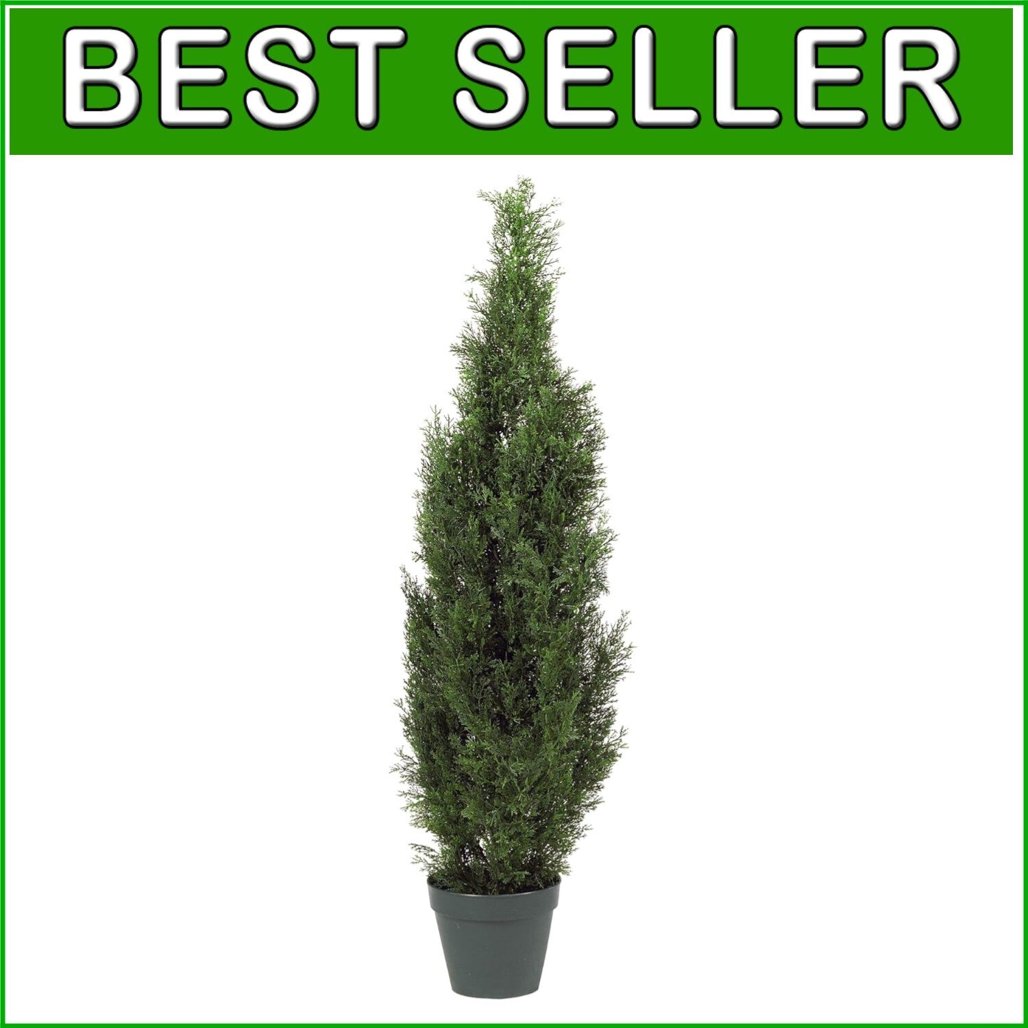 4FT Realistic Faux Cedar Tree - Elegant Greenery for Indoor & Outdoor Use