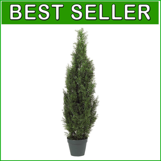 4FT Realistic Faux Cedar Tree - Elegant Greenery for Indoor & Outdoor Use