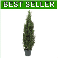 Load image into Gallery viewer, 4FT Realistic Faux Cedar Tree - Elegant Greenery for Indoor &amp; Outdoor Use