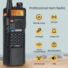 Load image into Gallery viewer, High Power UV-5R Handheld Radio: 8W Transmission, USB Charging + Earpiece Bundle