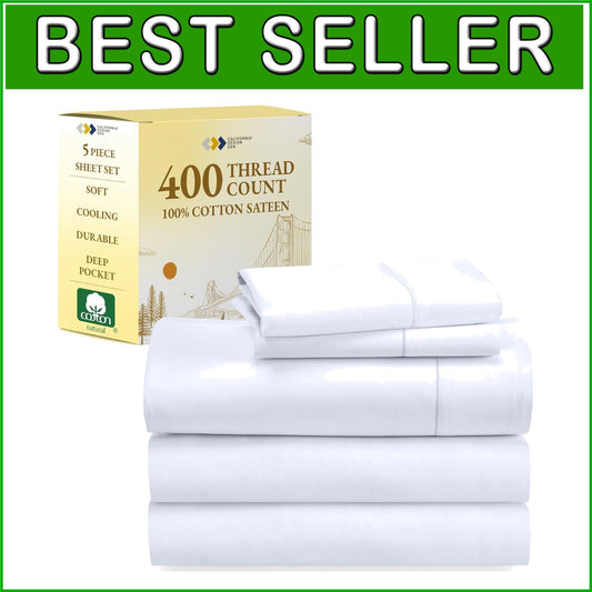 Breathable & Soft 400 TC Split King Sheets with Deep Pockets - Ultimate Comfort