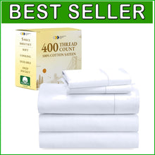 Load image into Gallery viewer, Breathable &amp; Soft 400 TC Split King Sheets with Deep Pockets - Ultimate Comfort