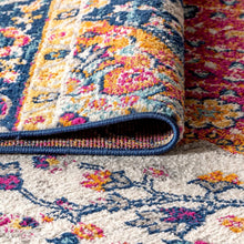 Load image into Gallery viewer, Elegant Indoor Floral Runner Rug 2'3" x 8' - Water-Resistant Vintage Charm
