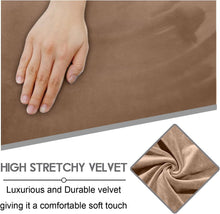 Load image into Gallery viewer, Extra Wide Velvet Reclining 2 Seater Sofa Cover - 6-Piece Slipcover Set in Sand