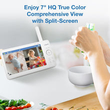 Load image into Gallery viewer, 7" Digital Video Baby Monitor with Two Cameras &amp; Pan Tilt Zoom - HQ Quality