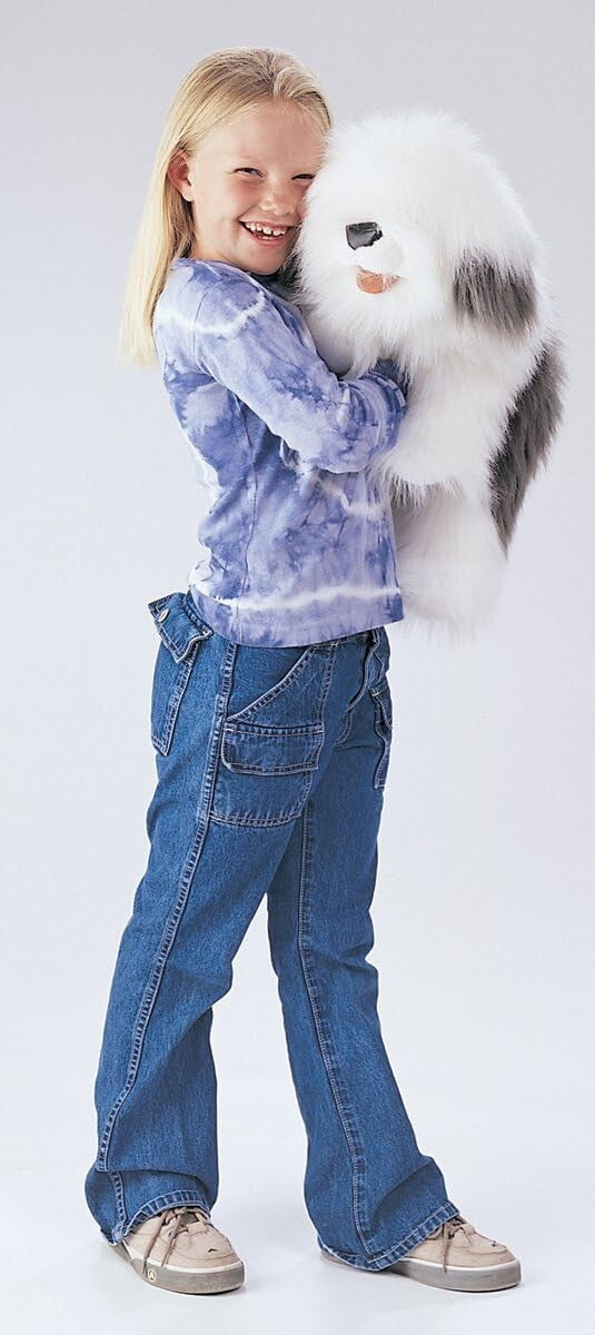 Delightful 22” Sheepdog Hand Puppet - Engage Toddlers and Children in Role Play