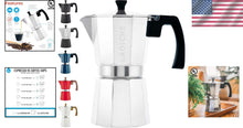 Load image into Gallery viewer, Premium Milano Moka Pot Stovetop Espresso Coffee Maker - 6 Cups, Silver Finish