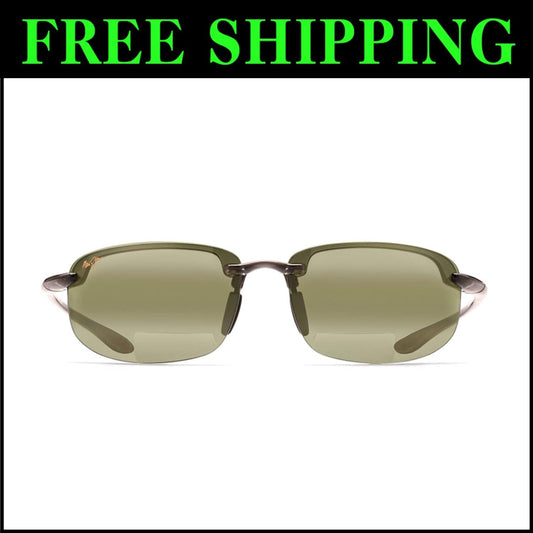 Elegant Rimless Polarized Reading Sunglasses with 2.5X Magnification Technology