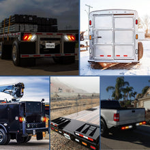 Load image into Gallery viewer, Waterproof 6-Inch Oval Tail Lights - 10LEDs with Flush Mount Grommets for Trucks