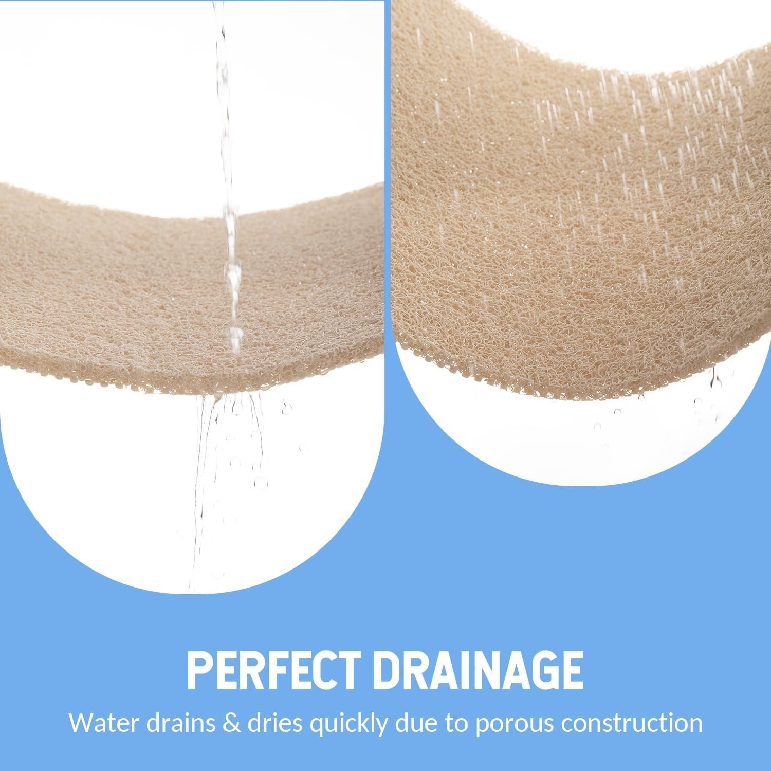 Comfortable 40"x28" Non-Slip Foot Scrubber Mat for Safe Bathrooms & Kitchens