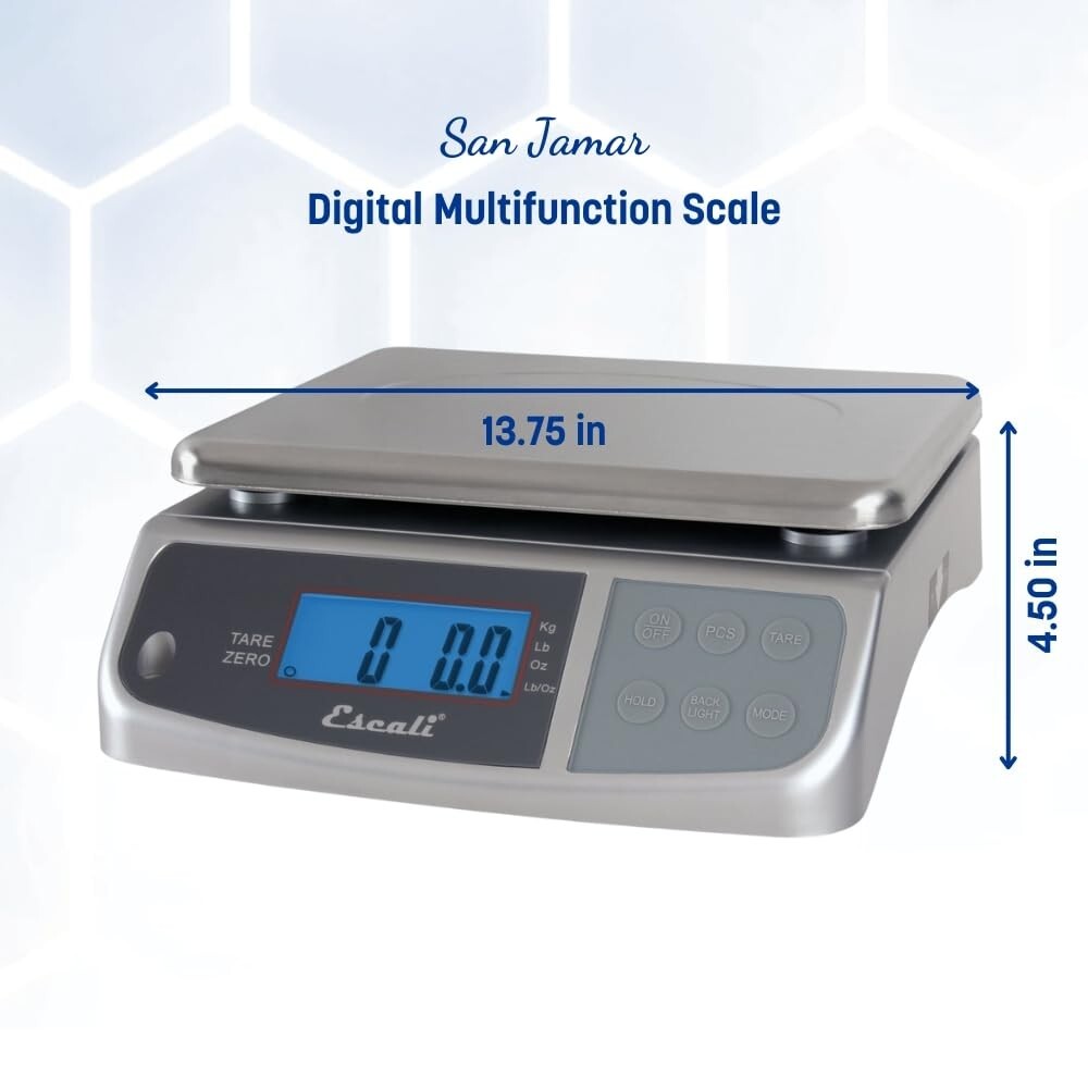 Escali Promzr M-Series Digital Kitchen Scale with LCD Display, 33 lb Capacity