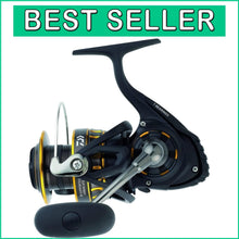 Load image into Gallery viewer, High Performance 2500 Saltwater Spinning Reel, 13.2 lb Drag, Black/Gold Finish