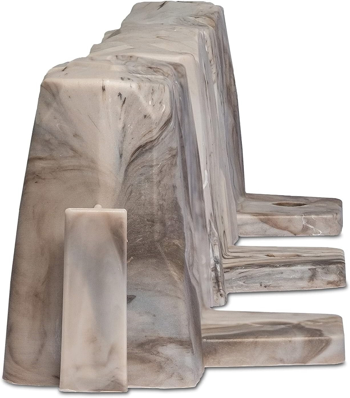 No-Dig Decorative Stone-Look Landscape Edging with Anchoring Spikes - 90 ft Kit