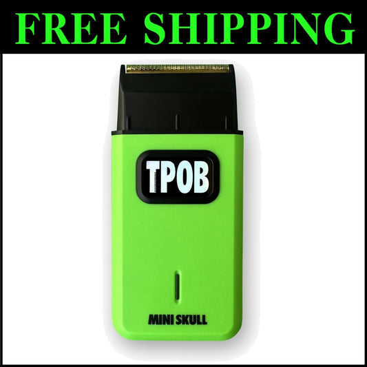 Compact Mini Skull Electric Shaver: 9000 RPM Performance for Grooming on the Go