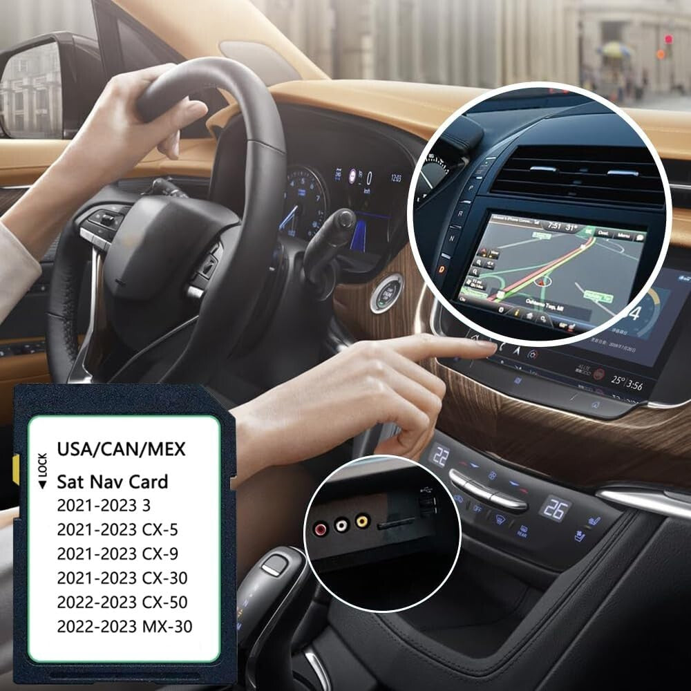 2021-2024 Mazda Navigation SD Card with Class 6 Speed - Compatible Maps Included