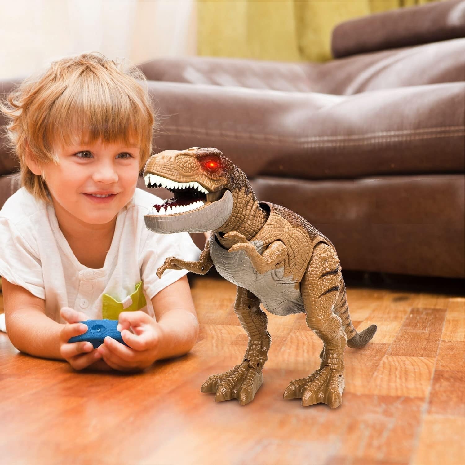 Durable Remote Control Dinosaur with Bonus Mini Dinosaurs - Great for Kids 3-7