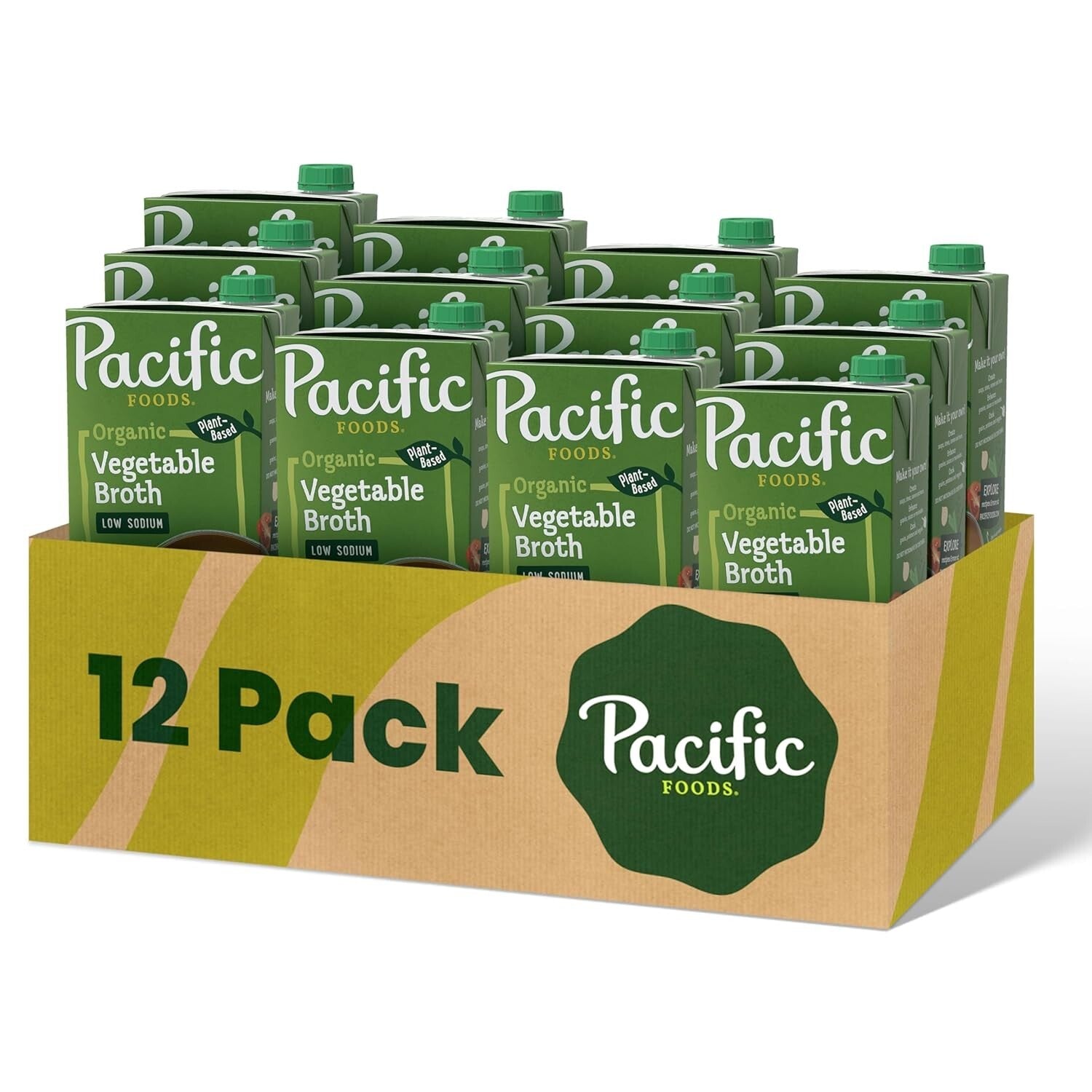 32 oz Organic Vegetable Broth Case of 12, Plant-Based & Gluten-Free Goodness