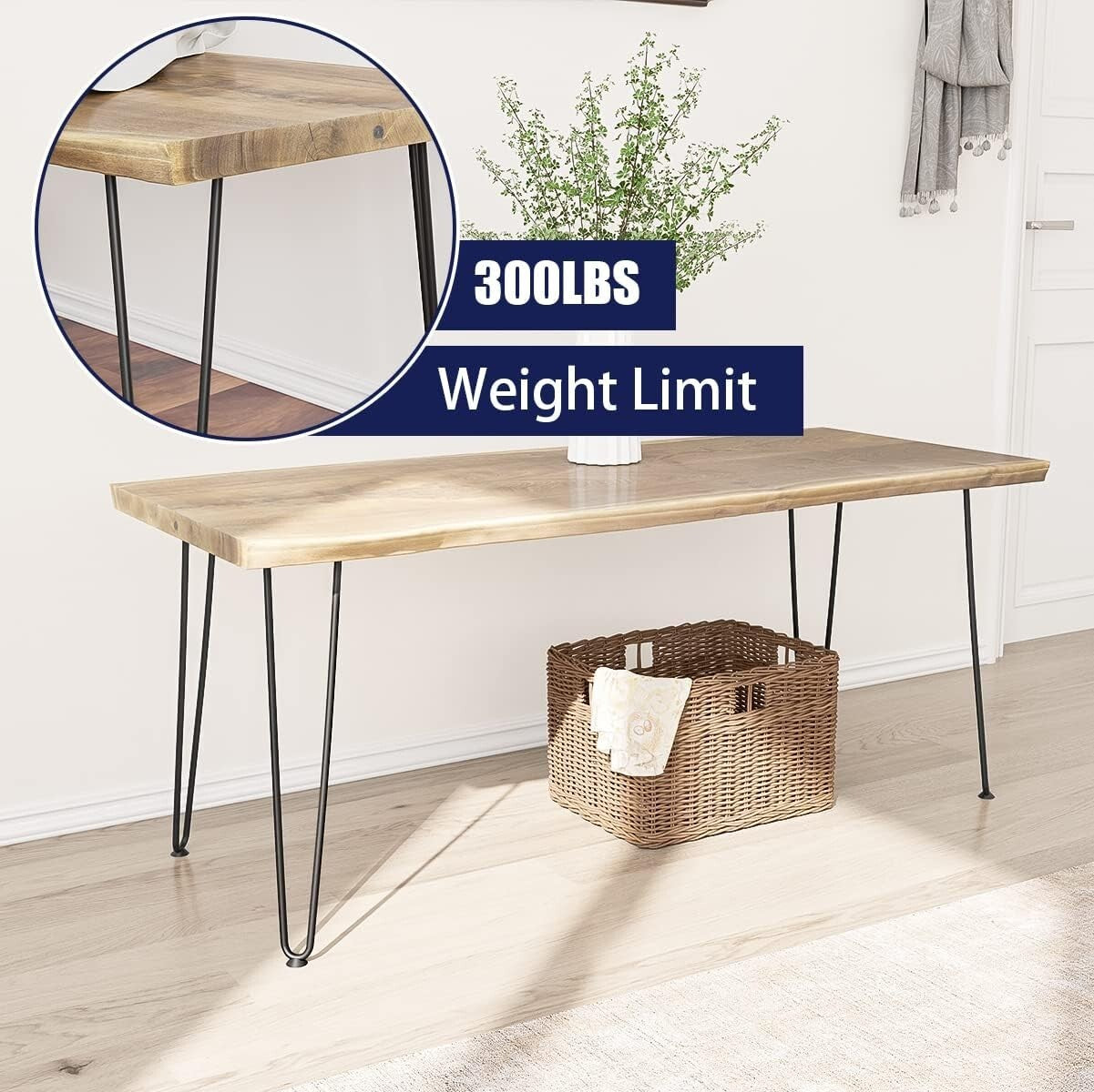 Versatile 20 Inch Hairpin Furniture Legs - Heavy Duty for Table & Bench Making