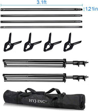 Load image into Gallery viewer, Heavy Duty 12ft x 10ft Photography Backdrop Support System with Clamps included