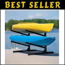 Load image into Gallery viewer, Industrial-Grade Freestanding Kayak Holder - 2 Levels, Easy Setup and Versatile