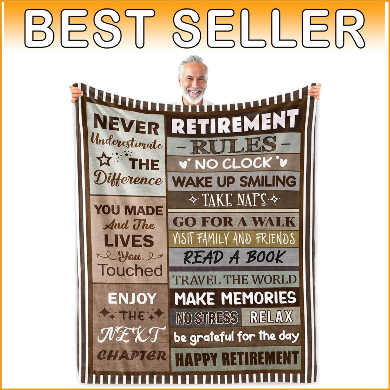 Cozy Flannel Retirement Blanket - Perfect 60"x80" Gift for Teachers & Friends