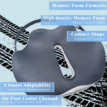 Load image into Gallery viewer, Ergonomic X-Large Seat Cushion with Adjustable Straps for Truck Driving Comfort
