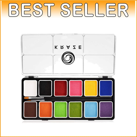 Complete 12-Color Face Painting Set - Hypoallergenic, Quick Drying & Portable