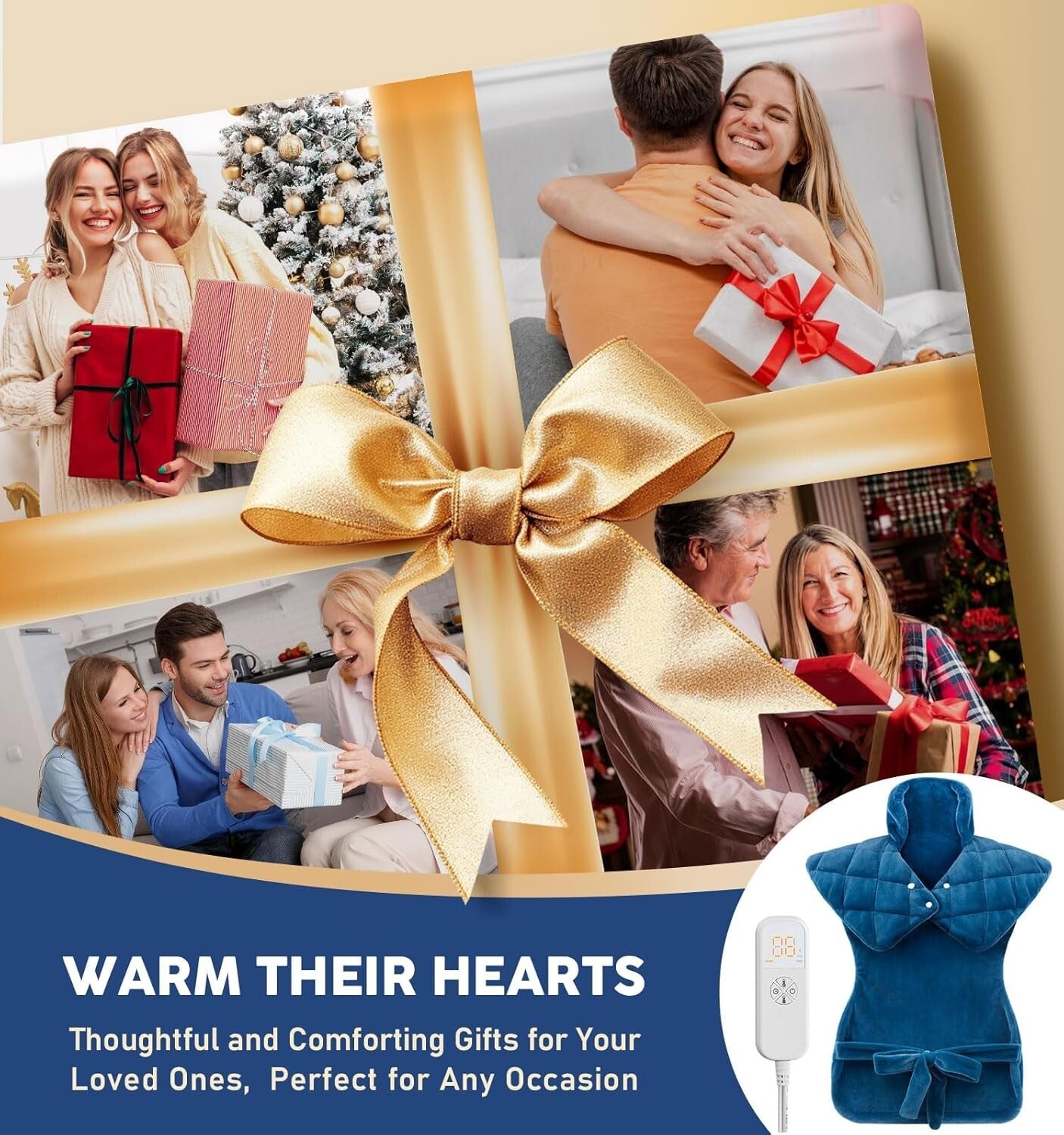 Versatile 22"x37" Electric Heating Pad - Ideal Gift for Pain Relief & Relaxation