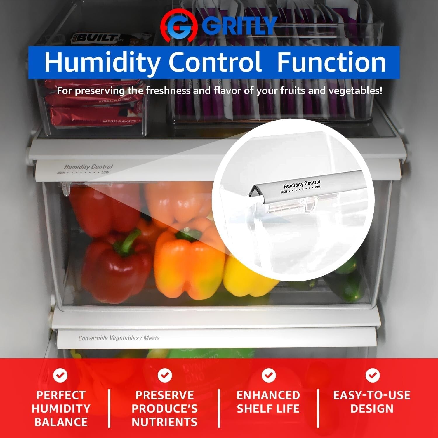 Fits WP Models: Quality Crisper Bin Drawer Replacement with Humidity Control