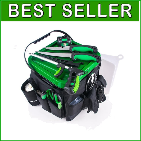 All-in-One Fishing Tool Kit with Fillet Knife & Bucket Organizer - Great Gift