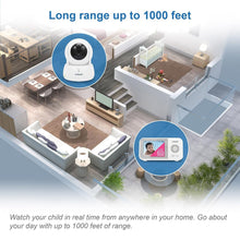 Load image into Gallery viewer, Pan-Tilt-Zoom Baby Monitor, 2.8” LCD Screen, Night Vision &amp; Temperature Sensor