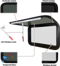 Load image into Gallery viewer, DOT Certified RV Emergency Exit Window 30"x20" with Tempered Glass &amp; Trim Kit