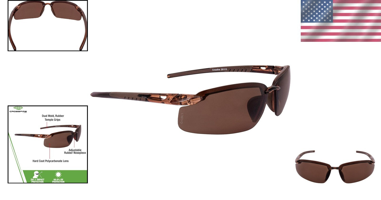 ES5 Ultralight Safety Eyewear with Adjustable Nosepiece & UV Protection