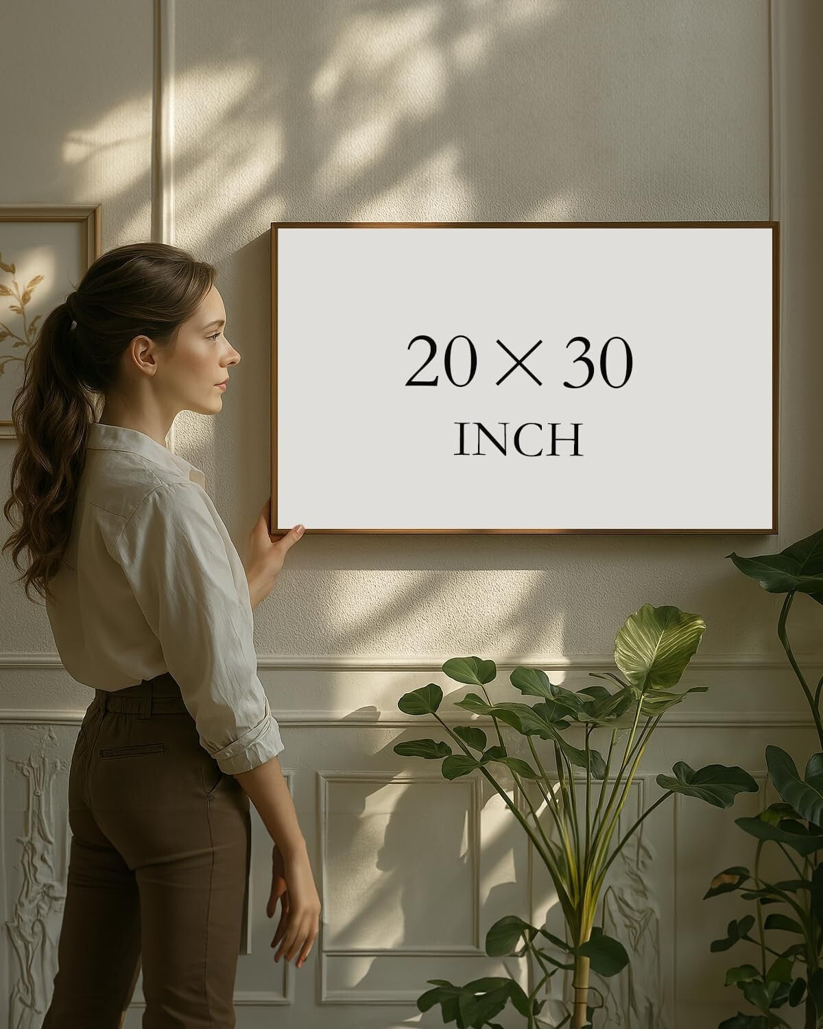 Elegant Framed Canvas Wall Art - Vintage 'Champ Fleuri' 30"x20" Masterpiece