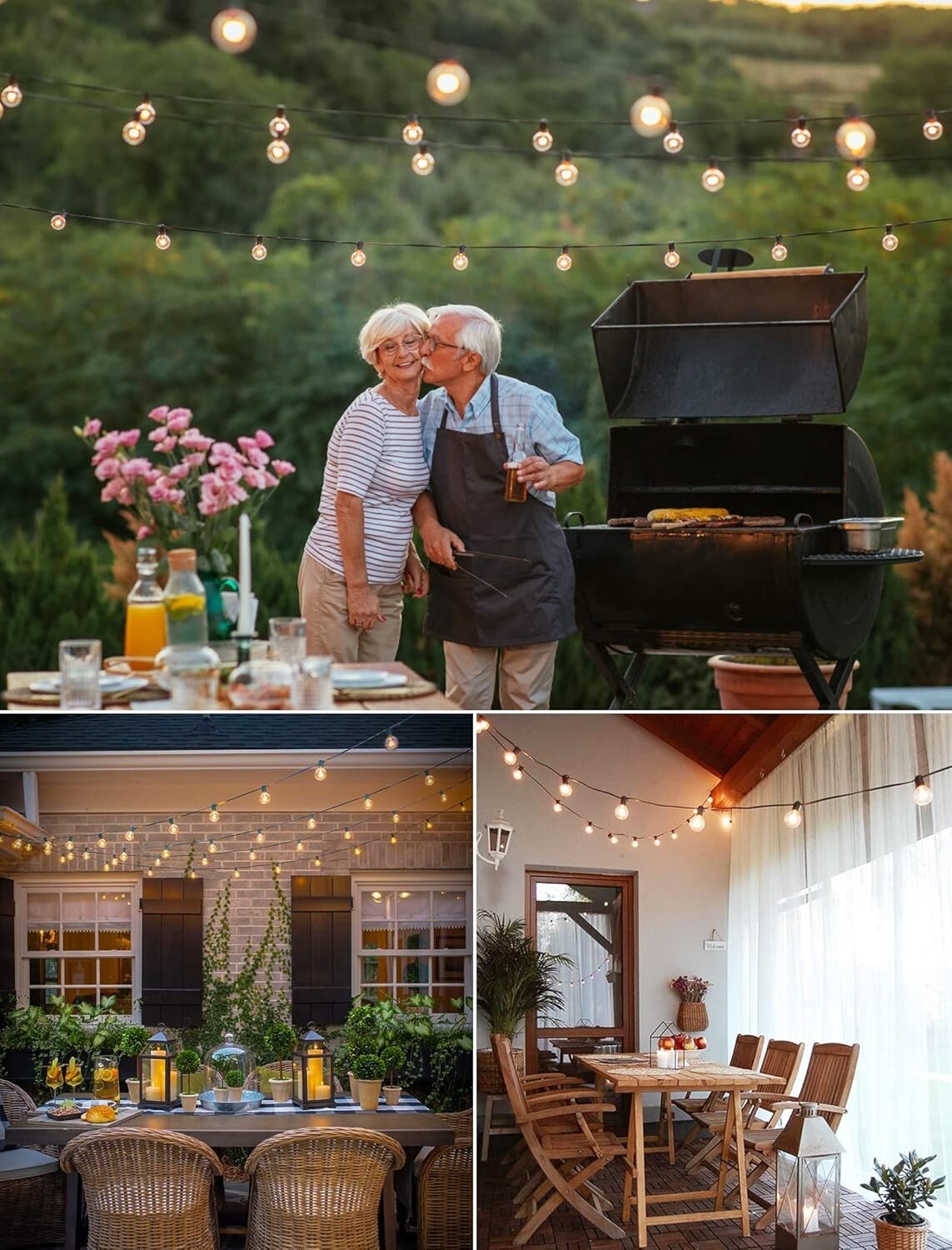 Durable 100ft LED Patio Lights - Waterproof Edison Bulbs with Easy Installation