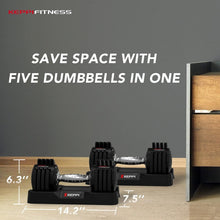 Load image into Gallery viewer, Adjustable 25lb-25lb Dumbbell Set with Anti-Slip Handle for Efficient Workouts