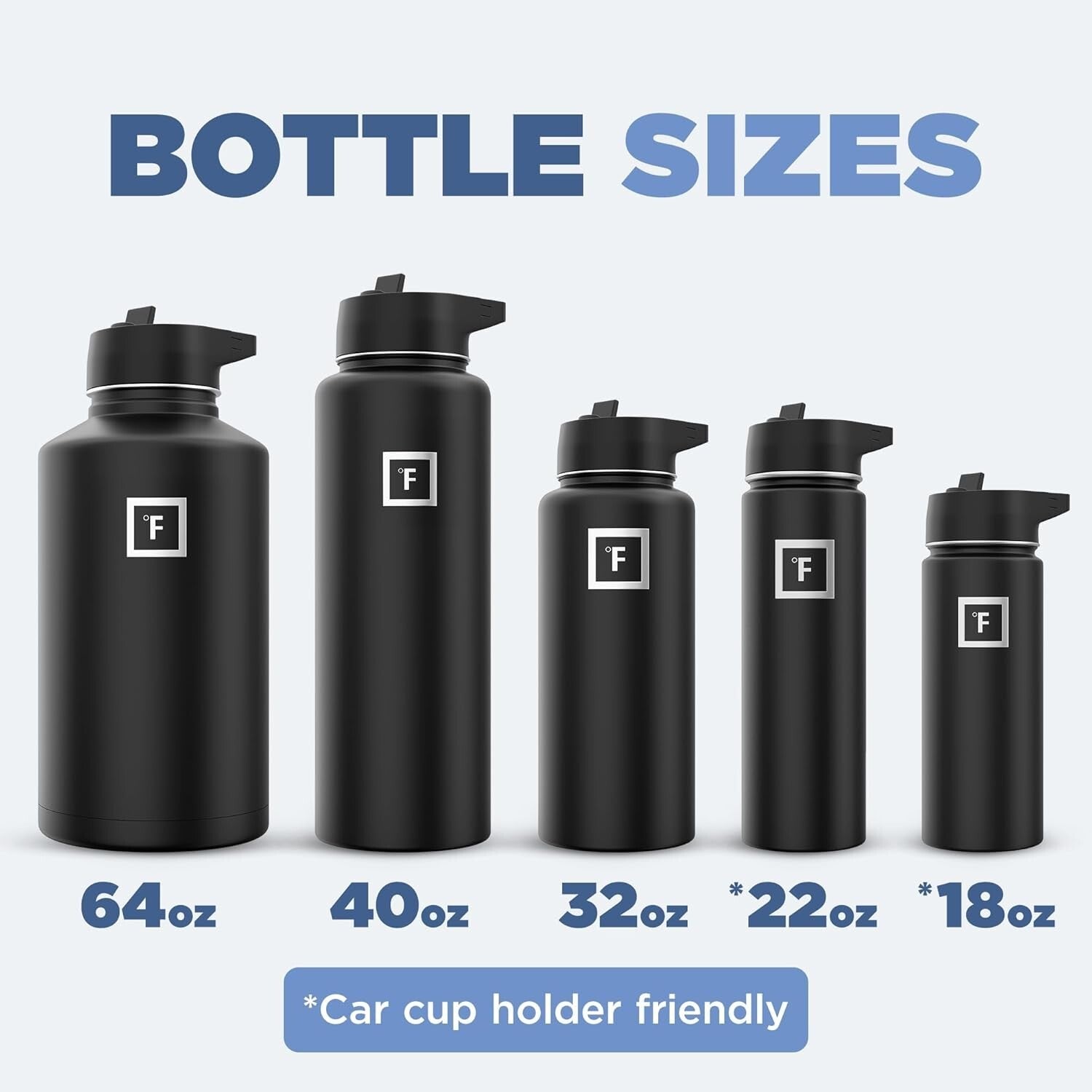 Eco-Friendly 64 oz Water Bottle with Three Lids - Perfect for Active Lifestyles