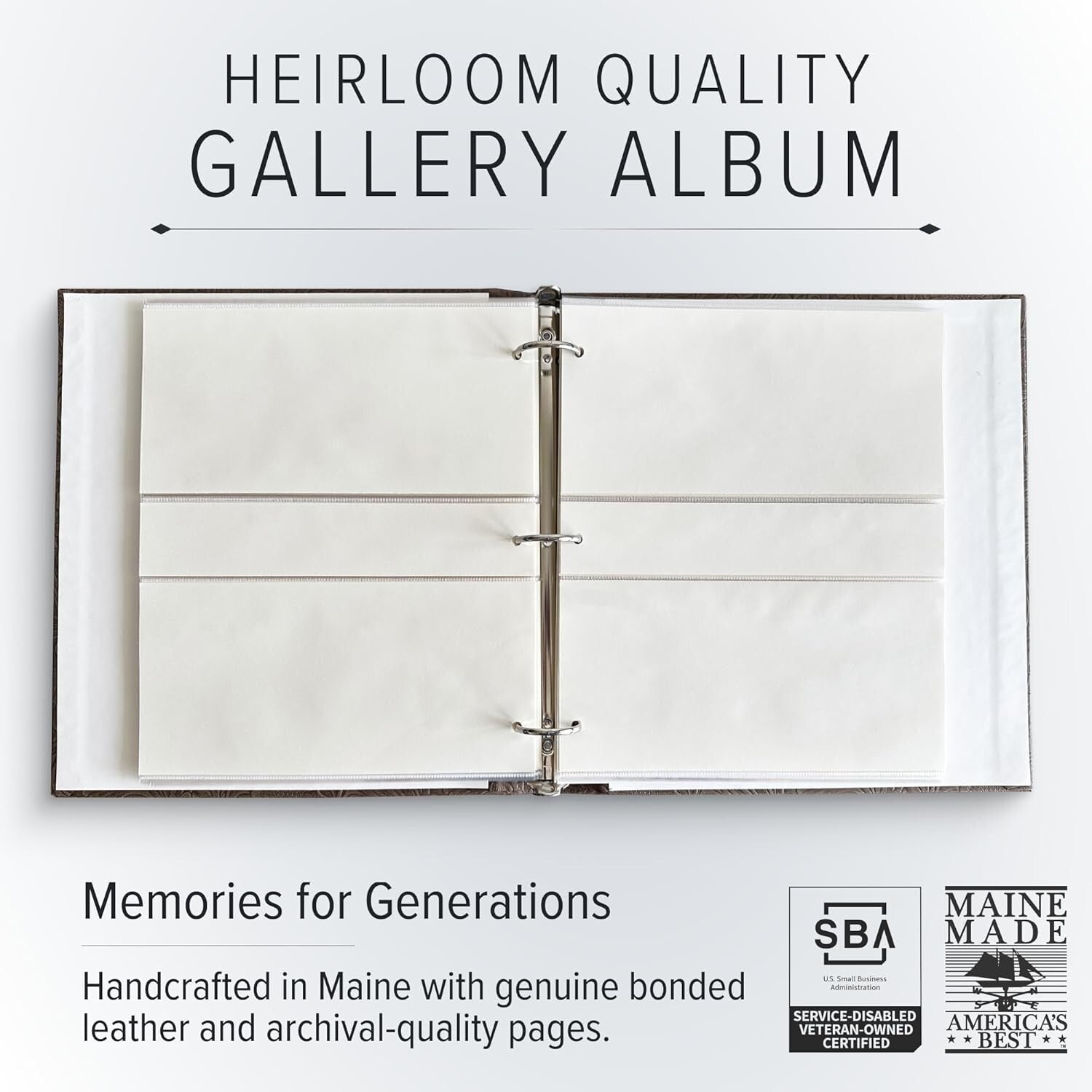 Handcrafted Acadia Green Photo Album - Premium Storage for Cherished Memories