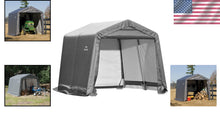 Load image into Gallery viewer, Waterproof 10x10 Outdoor Steel Shed with Double Zippered Doors &amp; Auger Anchors