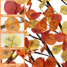 Load image into Gallery viewer, Stunning 6FT Fall Eucalyptus Tree with 130 Lights - Perfect for Indoors/Outdoors
