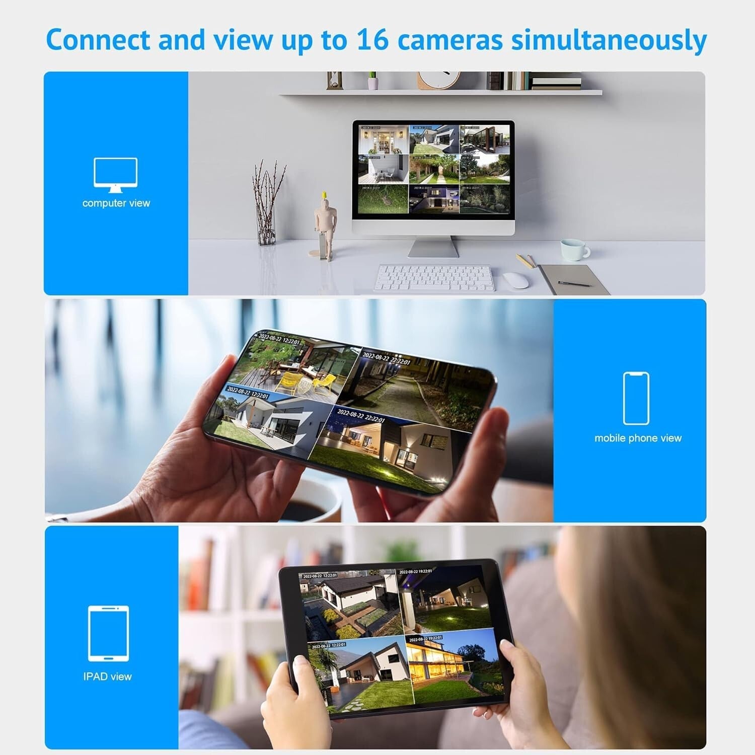All-Weather IP65 Surveillance Camera with Night Vision & Motion Alerts, Wi-Fi