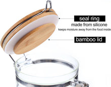 Load image into Gallery viewer, Stylish Airtight Glass Storage Jars with Bamboo Lids - Perfect for Coffee &amp; Tea