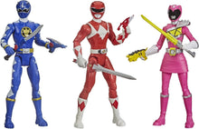 Load image into Gallery viewer, Collectible 3-Pack Action Figures: Mighty Morphin Red, Dino Charge Pink Rangers