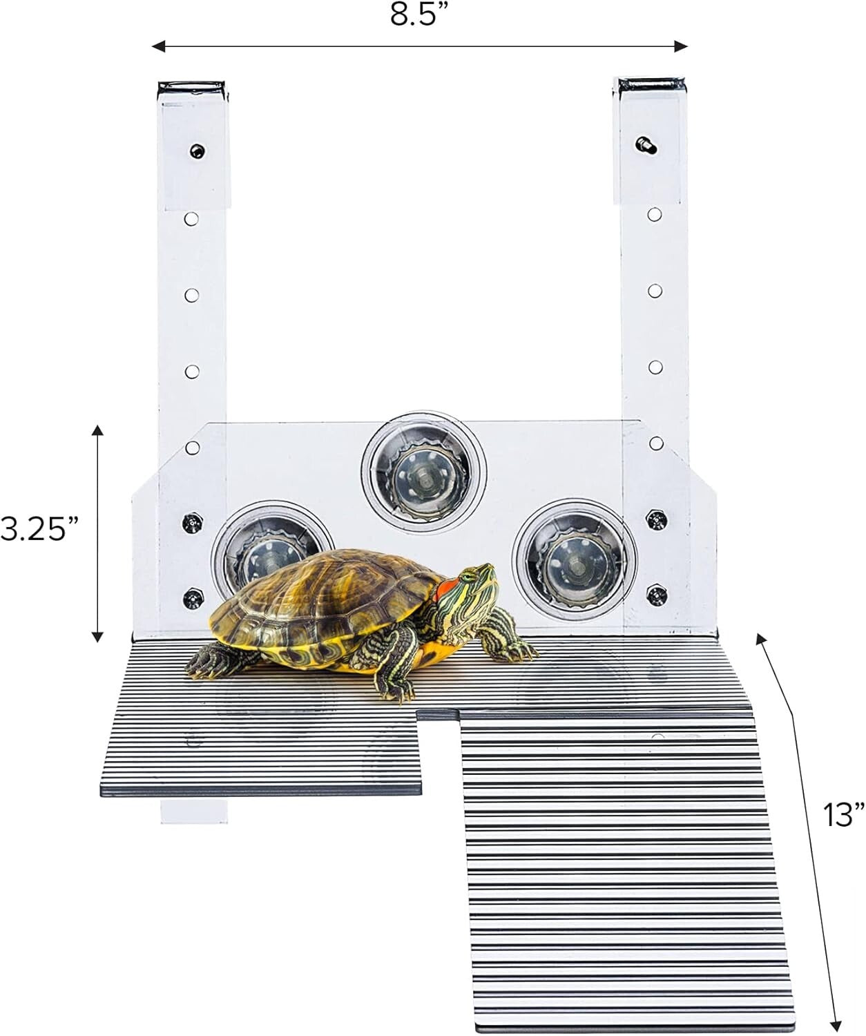 Adjustable Hanging Turtle Ramp - Modern Acrylic Basking Platform for Reptiles