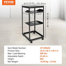 Load image into Gallery viewer, All-in-One 20U Server Rack - Strong Load Capacity, Complete Accessories Included
