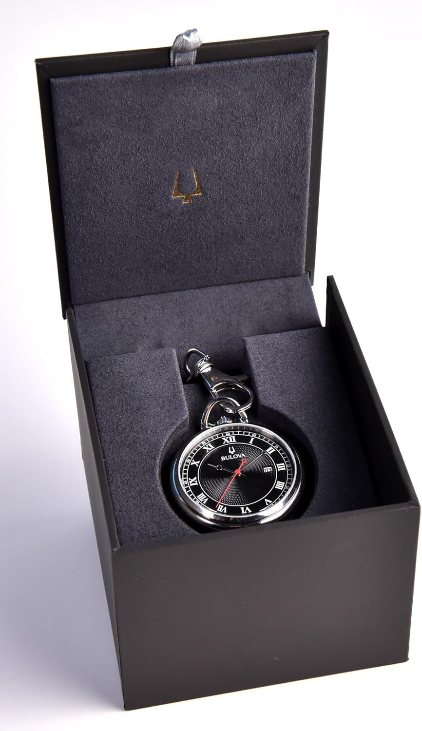 Timeless Pocket Watch - 3-Hand Quartz, Black Dial, Water-Resistant Design